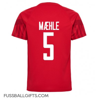 Dänemark Joakim Maehle #5 Fußballbekleidung Heimtrikot WM 2022 Kurzarm